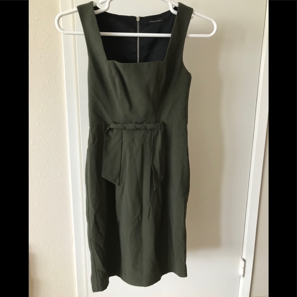 EUC Black Halo Sleeveless Dress Dark Green Size 4